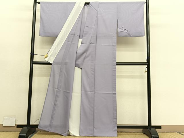 平和屋着物＊夏物　色無地　絽　白藤色　洗える着物　BAAY4443hv