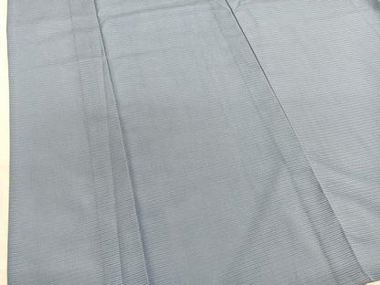 平和屋着物＊夏物　色無地　絽　錫色　洗える着物　BAAY4455hv