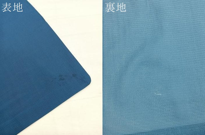 平和屋着物＊夏物　色無地　絽　鉄御納戸色　洗える着物　BAAY4457hv