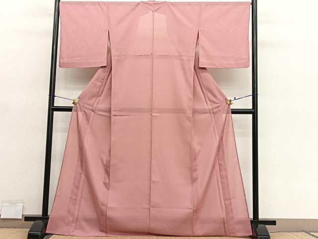 平和屋着物＊夏物　色無地　絽　東雲色　洗える着物　BAAY4461hv