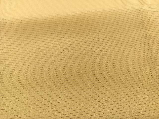 平和屋着物＊夏物　色無地　絽縮緬　玉蜀黍色　ワンポイント：花丸文　洗える着物　未使用　BAAY4469hv