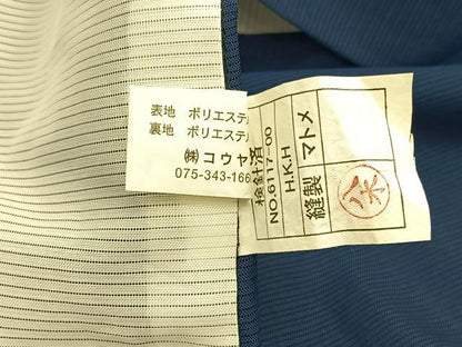平和屋着物＊夏物　色無地　絽　青褐色　洗える着物　BAAY4470hv