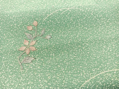 平和屋着物＊夏物　小紋　絽　枝花文　洗える着物　BAAY4472hv