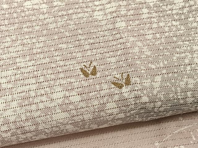平和屋着物＊夏物　小紋　絽　箔散らし舞蝶文　暈し染め　洗える着物　BAAY4480hv