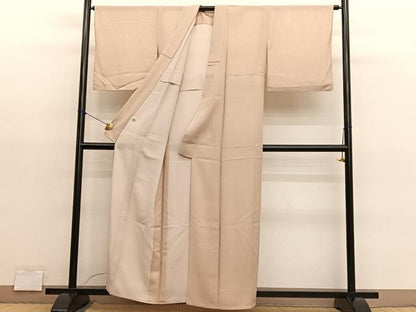 平和屋着物＊夏物　小紋　絽　こぼれ松葉　正絹　逸品　BAAY4490hv