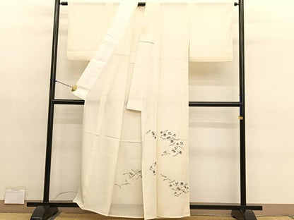 平和屋着物＊夏物　色留訪問着　絽　総刺繍　吹き寄せ花文　銀糸　正絹　逸品　BAAY4496hv
