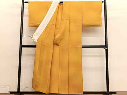 平和屋着物▽上質な小紋　単衣　作家物　霞文　暈し染め　正絹　逸品　BAAY4514hv
