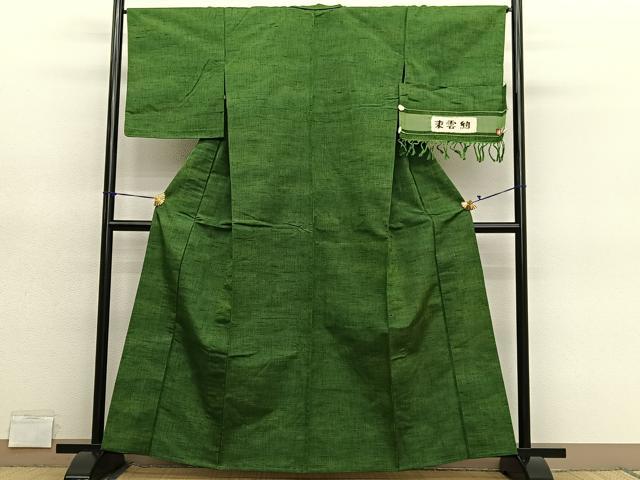 平和屋着物▽西陣　東雲紬 　単衣　 霞文　証紙付き　正絹　逸品　未使用　BAAY4518hv