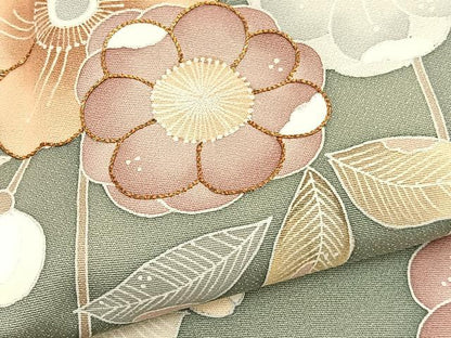 平和屋着物▽訪問着　単衣　駒刺繍　辻が花　正絹　逸品　BAAY4522hv
