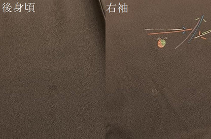 平和屋着物▽小紋　単衣 こぼれ松葉　洗える着物　BAAY4524hv