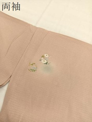 平和屋着物＊夏物　小紋　絽縮緬　花丸文　蛍暈し　正絹　逸品　BAAY4528hv