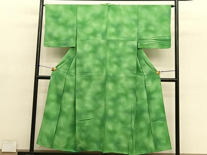 平和屋着物▽上質な小紋　単衣　霞文　暈し染め　正絹　逸品　BAAY4529hv