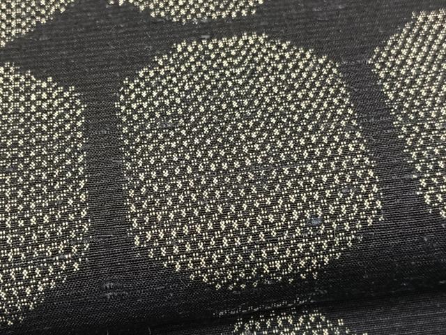 平和屋着物▽上質な紬　単衣　格子　正絹　逸品　BAAY4530hv