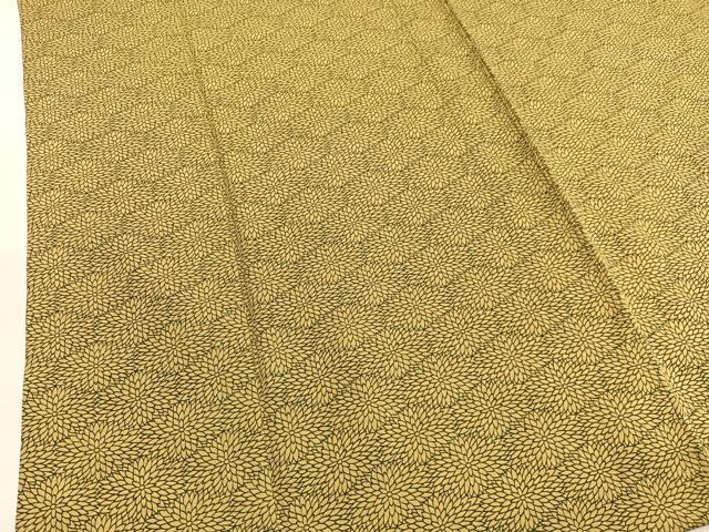 平和屋着物▽上質な小紋　単衣　菊尽くし　正絹　逸品　BAAY4531hv