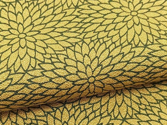 平和屋着物▽上質な小紋　単衣　菊尽くし　正絹　逸品　BAAY4531hv