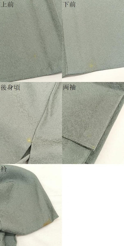 平和屋着物▽江戸小紋　単衣　作家物　鮫小紋柄　まるやま扱い　正絹　逸品　未使用　BAAY4538hv