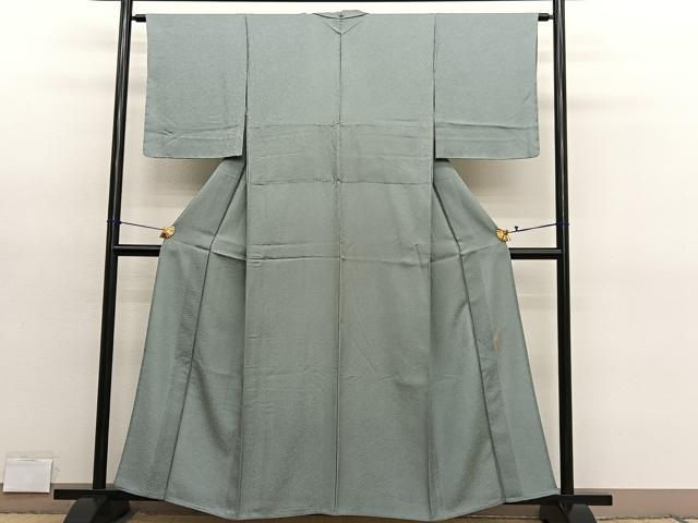 平和屋着物▽江戸小紋　単衣　作家物　鮫小紋柄　まるやま扱い　正絹　逸品　未使用　BAAY4538hv