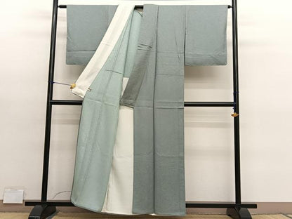 平和屋着物▽江戸小紋　単衣　作家物　鮫小紋柄　まるやま扱い　正絹　逸品　未使用　BAAY4538hv