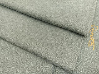 平和屋着物▽江戸小紋　単衣　作家物　鮫小紋柄　まるやま扱い　正絹　逸品　未使用　BAAY4538hv