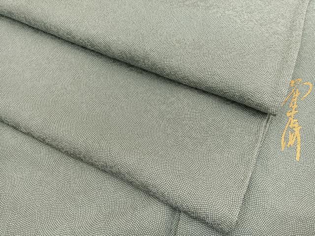 平和屋着物▽江戸小紋　単衣　作家物　鮫小紋柄　まるやま扱い　正絹　逸品　未使用　BAAY4538hv
