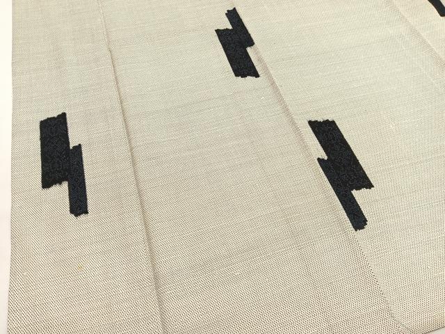 平和屋着物▽上質な紬　単衣　絣文様　正絹　逸品　BAAY4544hv