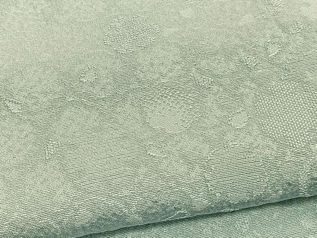 平和屋着物▽上質な色無地　単衣　雪輪地紋　裏葉柳色　正絹　逸品　BAAY4554hv