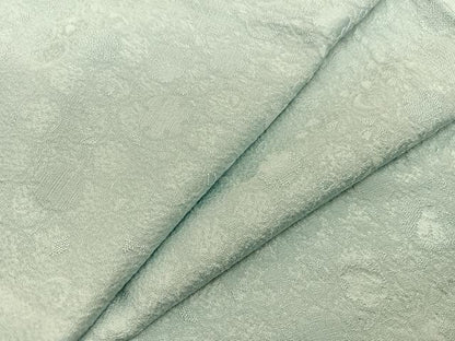 平和屋着物▽上質な色無地　単衣　雪輪地紋　裏葉柳色　正絹　逸品　BAAY4554hv