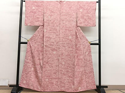 平和屋着物■上質な小紋　絞り　草花文　暈し染め　正絹　逸品　BAAY4572hv