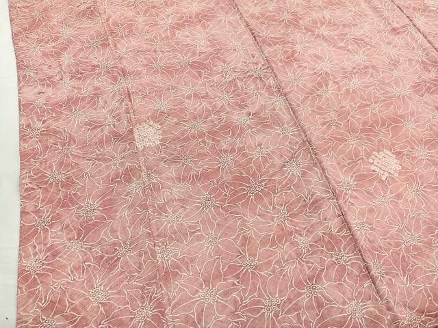 平和屋着物■上質な小紋　絞り　草花文　暈し染め　正絹　逸品　BAAY4572hv