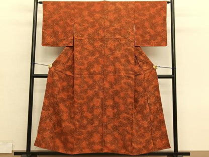 平和屋着物■上質な小紋　抽象文様　暈し染め　正絹　逸品　未使用　BAAY4573hv
