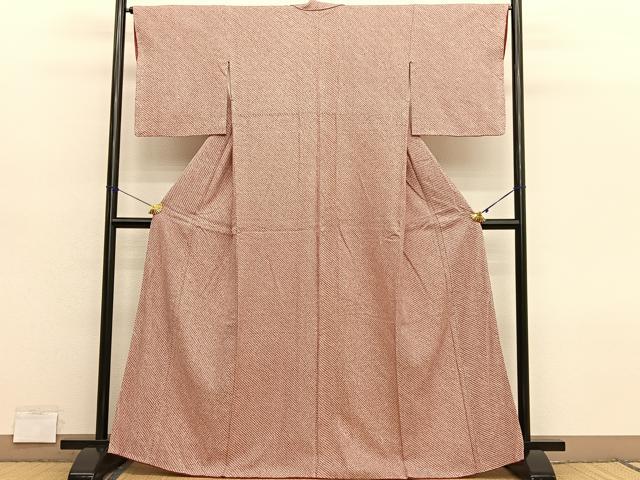平和屋着物■大変加工の良い総絞り小紋　正絹　逸品　BAAY4578hv