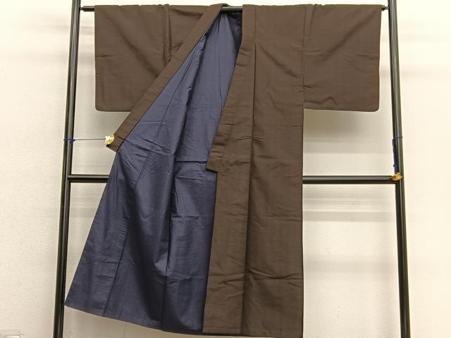 平和屋着物■男性　紬　縞　正絹　逸品　BAAY4582hv