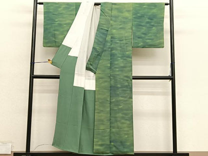 平和屋着物■虹色創家　本郷大田子　小紋　霞文　暈し染め　正絹　逸品　BAAY4583hv