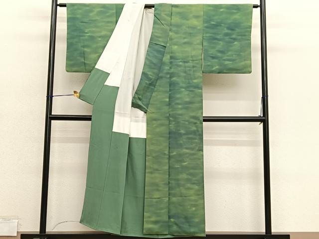 平和屋着物■虹色創家　本郷大田子　小紋　霞文　暈し染め　正絹　逸品　BAAY4583hv