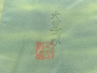 平和屋着物■虹色創家　本郷大田子　小紋　霞文　暈し染め　正絹　逸品　BAAY4583hv