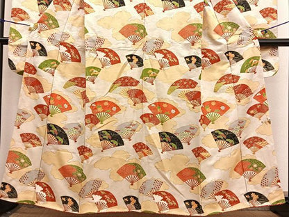 平和屋着物■豪華振袖　雲取り扇面文　金彩　扇面金通し地　正絹　逸品　BAAY4586hv