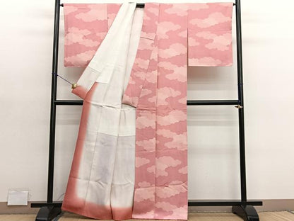 平和屋着物■上質な小紋　瑞雲　正絹　逸品　未使用　BAAY4588hv
