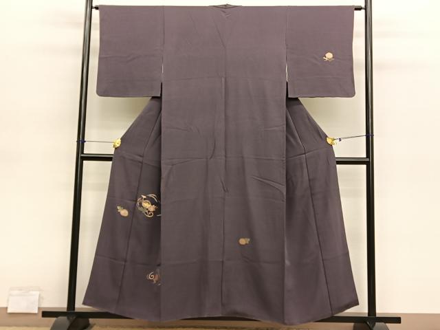 平和屋着物■訪問着　総刺繍　竹屋町刺繍　万寿菊　金糸　正絹　逸品　BAAY4589hv