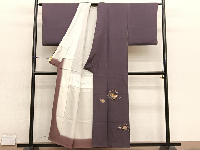 平和屋着物■訪問着　総刺繍　竹屋町刺繍　万寿菊　金糸　正絹　逸品　BAAY4589hv