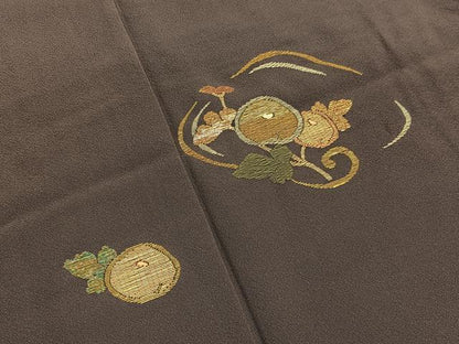 平和屋着物■訪問着　総刺繍　竹屋町刺繍　万寿菊　金糸　正絹　逸品　BAAY4589hv