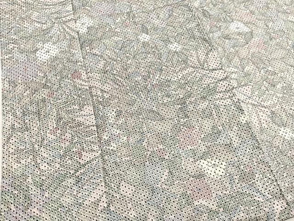 平和屋着物■上質な小紋　総絞り　草花文　正絹　逸品　BAAY4592hv