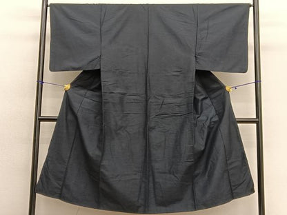 平和屋着物■男性　紬　蝋色　正絹　逸品　BAAY4593hv