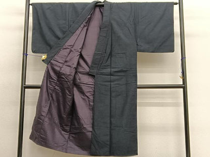 平和屋着物■男性　紬　蝋色　正絹　逸品　BAAY4593hv