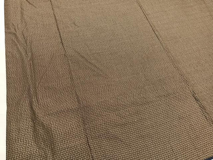 平和屋着物■男性　紬　格子　正絹　逸品　BAAY4595hv
