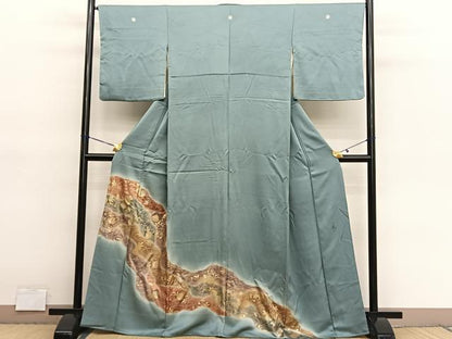 平和屋着物■豪華色留袖　作家物　秋草文　暈し染め　金彩　正絹　逸品　BAAY4599hv