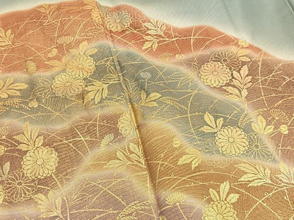 平和屋着物■豪華色留袖　作家物　秋草文　暈し染め　金彩　正絹　逸品　BAAY4599hv