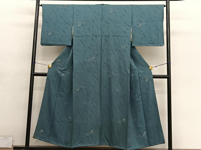 平和屋着物■上質な小紋　寿光織　桐　金銀糸　正絹　逸品　BAAY4603hv