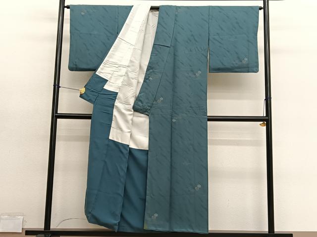 平和屋着物■上質な小紋　寿光織　桐　金銀糸　正絹　逸品　BAAY4603hv