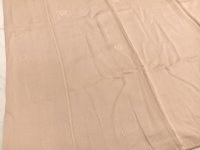 平和屋着物■上質な色無地　記号地紋　赤香色　正絹　逸品　BAAY4604hv