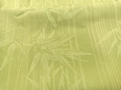 平和屋着物■上質な色無地　笹竹地紋　抹茶色　正絹　逸品　BAAY4610hv